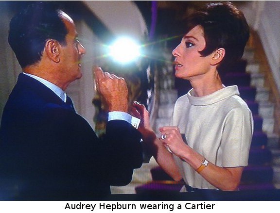 Audrey Hepburn wearing a Cartier